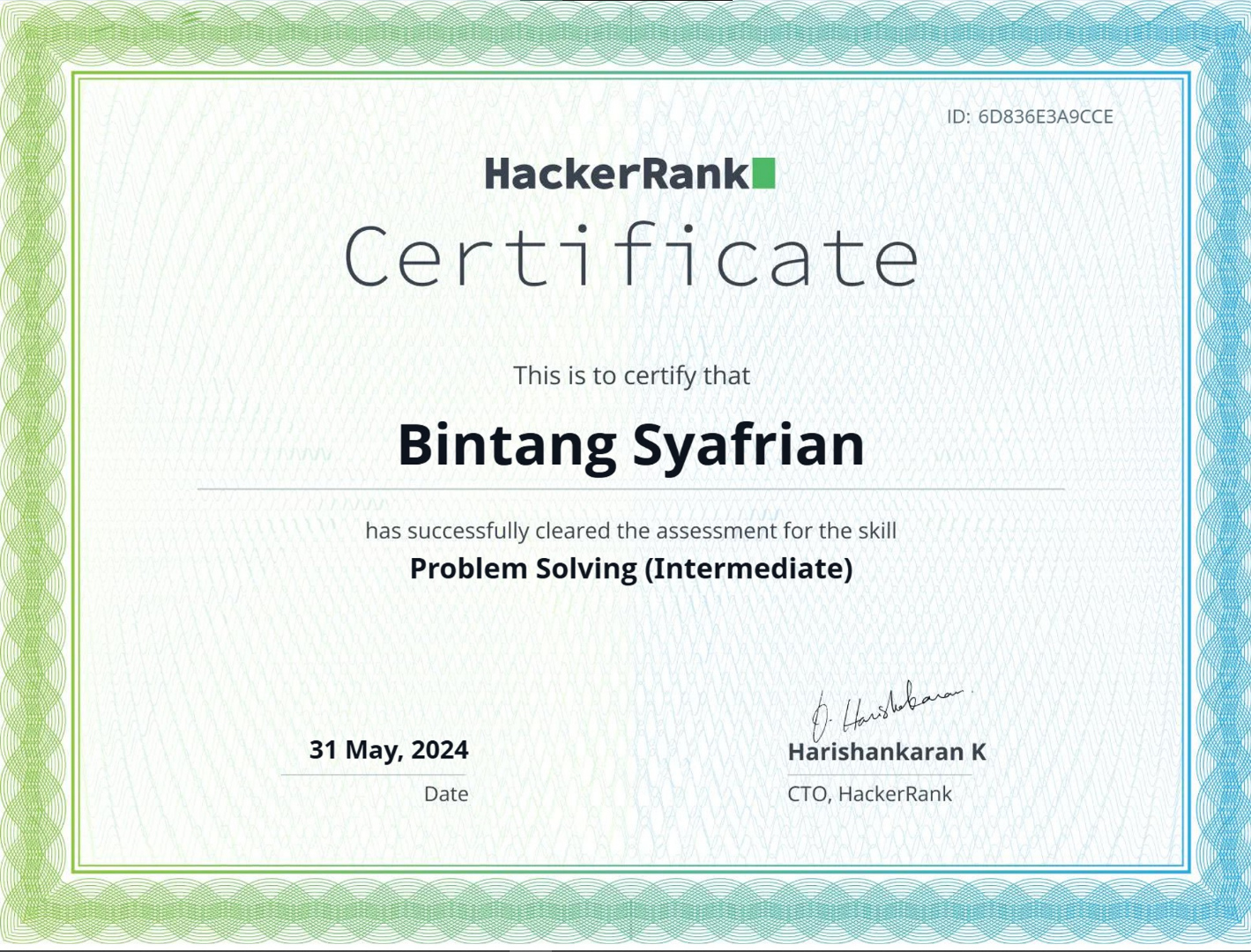HackerRank Problem Solving (Intermediate)